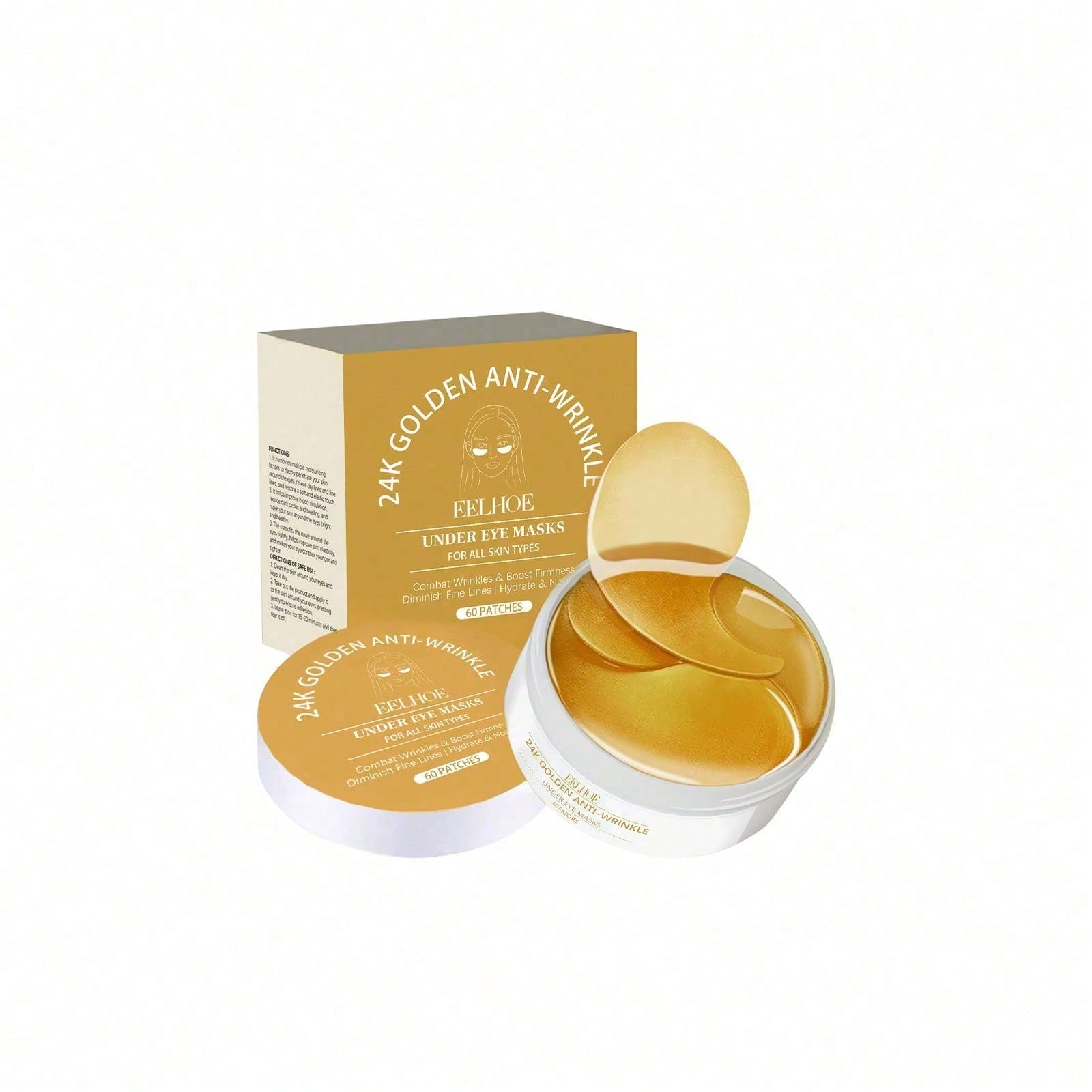 Luxury Gold Skincare - 24K Gold Eye Mask, 60 Count