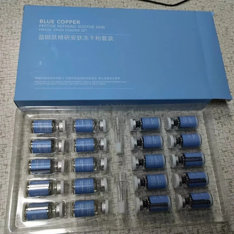 20pcs Blue Copper Peptide Free - Oligopeptide Wrinkle ulasan dan harga