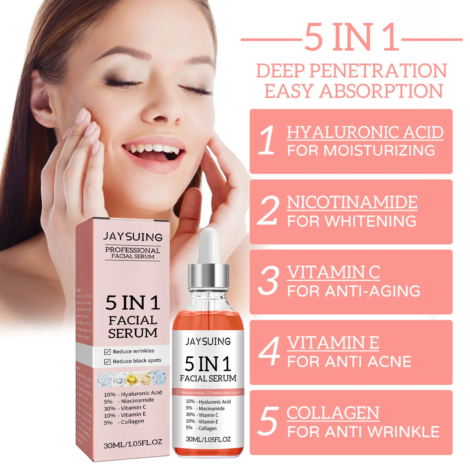 5 In 1 Moisturizing Facial Ser - Exosome Serum Ampoule ulasan dan harga