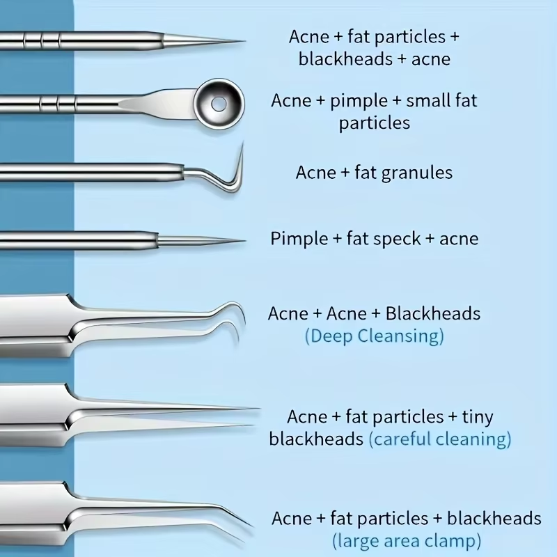 8 Pcs Blackhead Remover Kit –  - Luxury Skincare Acne ulasan dan harga