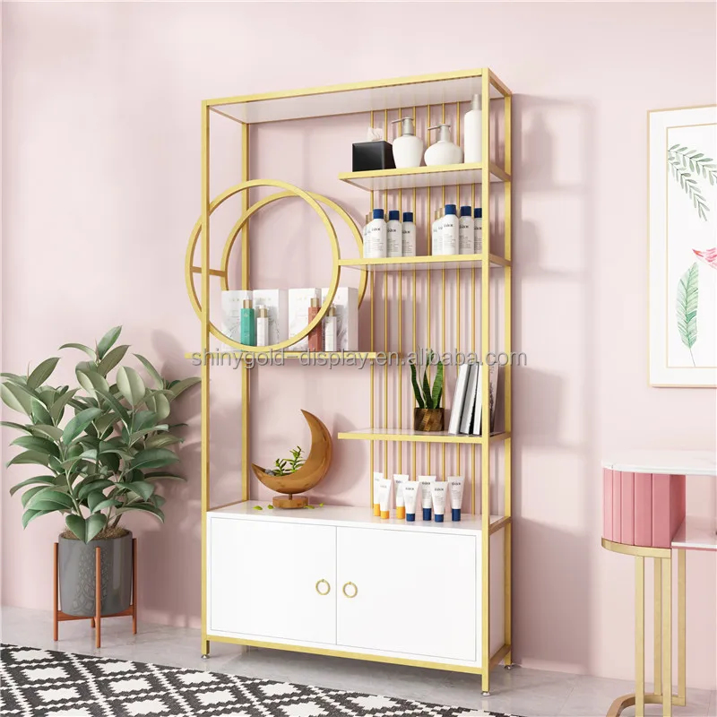 custom.Luxury LED Cabinet Cosm - Luxury Gold Skincare ulasan dan harga