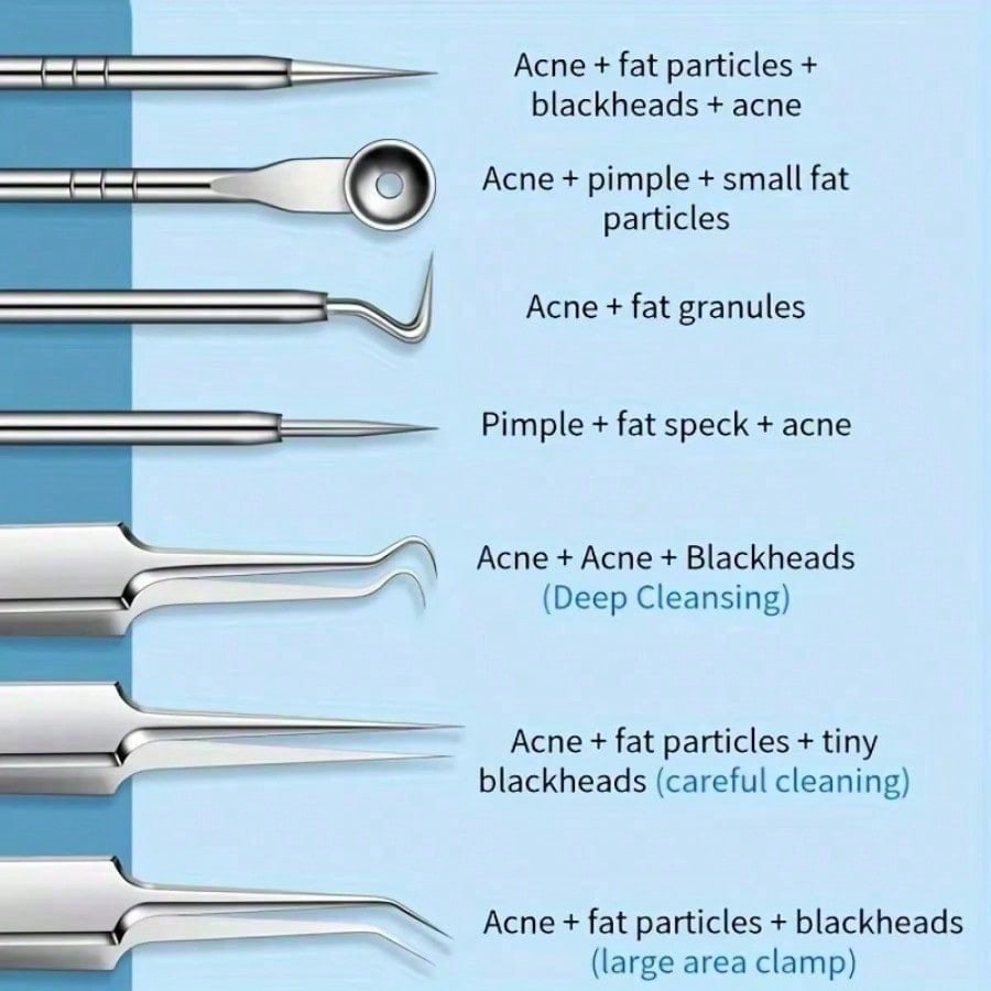 3/8PCS Stainless Steel Blackhe - Luxury Skincare Acne ulasan dan harga