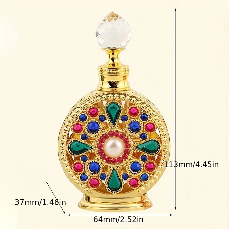 12ML Perfume Bottle Metal Empt - Luxury Skincare Oil ulasan dan harga