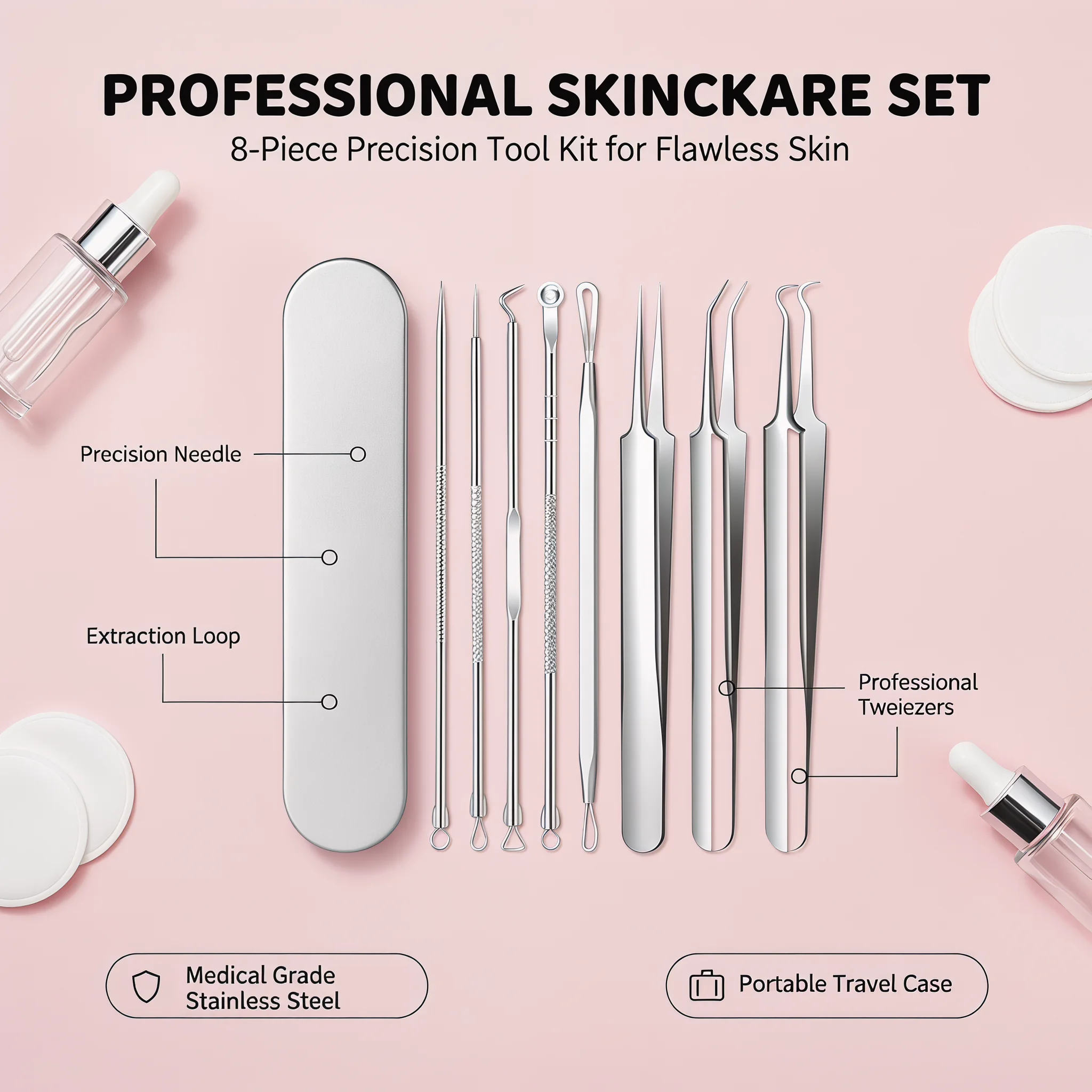 8Pcs Professional Acne Needle  - Luxury Skincare Acne ulasan dan harga