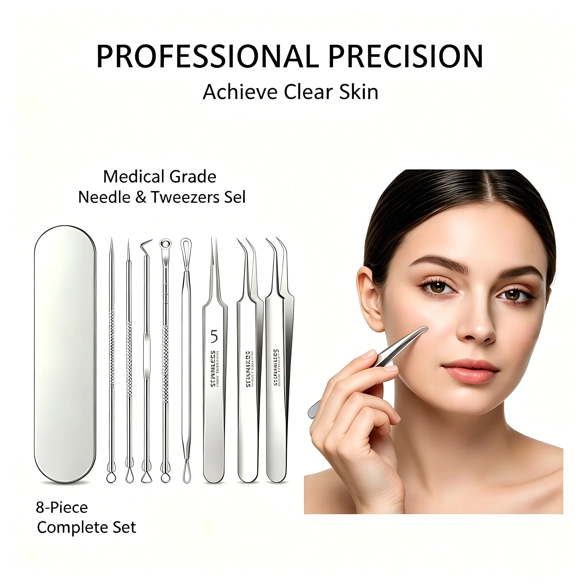 8Pcs Professional Acne Needle  - Luxury Skincare Acne ulasan dan harga